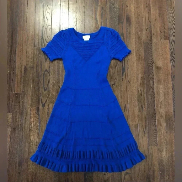 Maeve by Anthropologie Women’s S Promenade Knit Dress in Blue - VGUC! - Picture 4 of 16